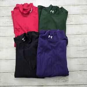 Set of 4 Womens Baselayer Tops - NIKE & UNDER ARMOUR Sz Medium